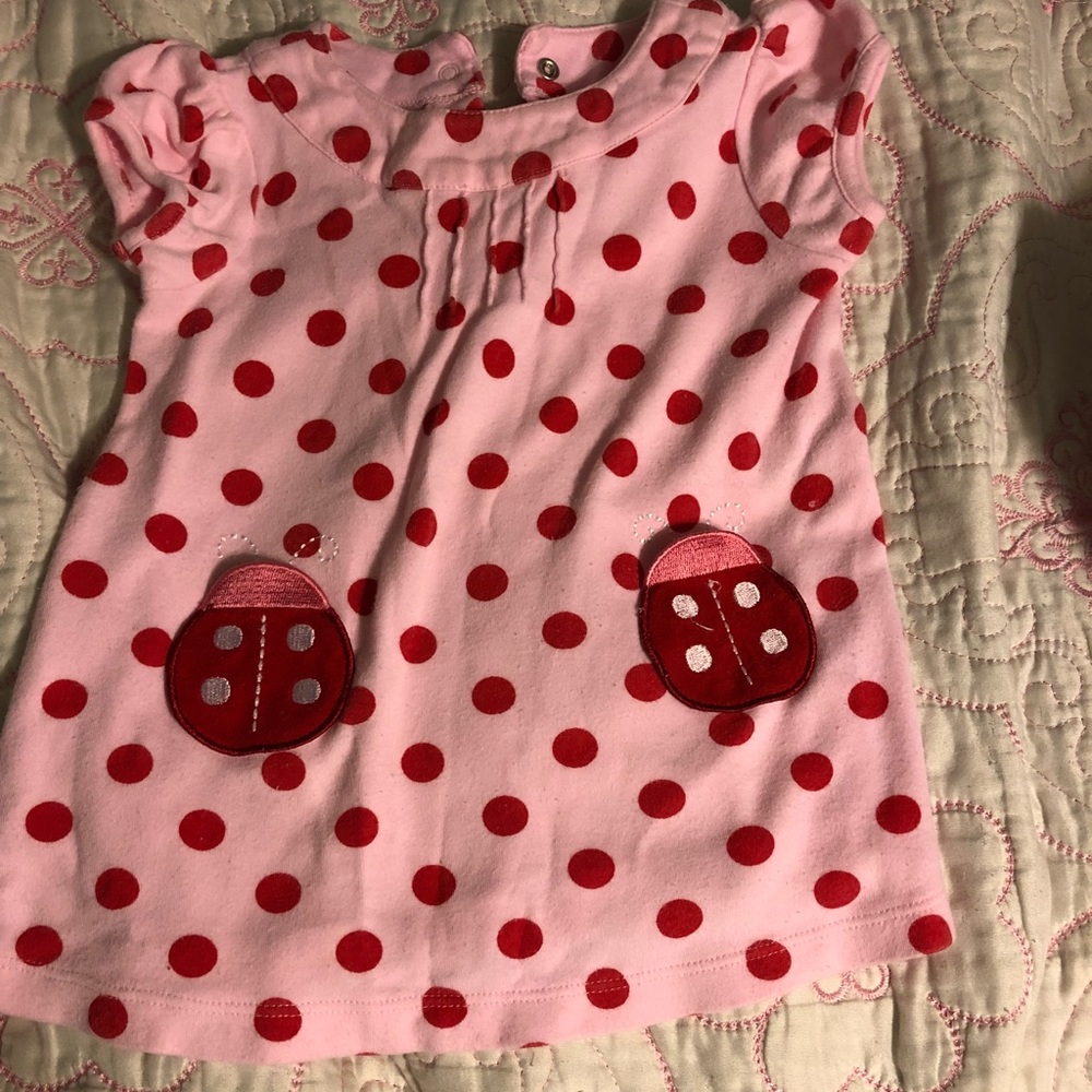 Lady bug shirt for a baby girl !
